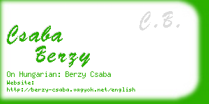 csaba berzy business card